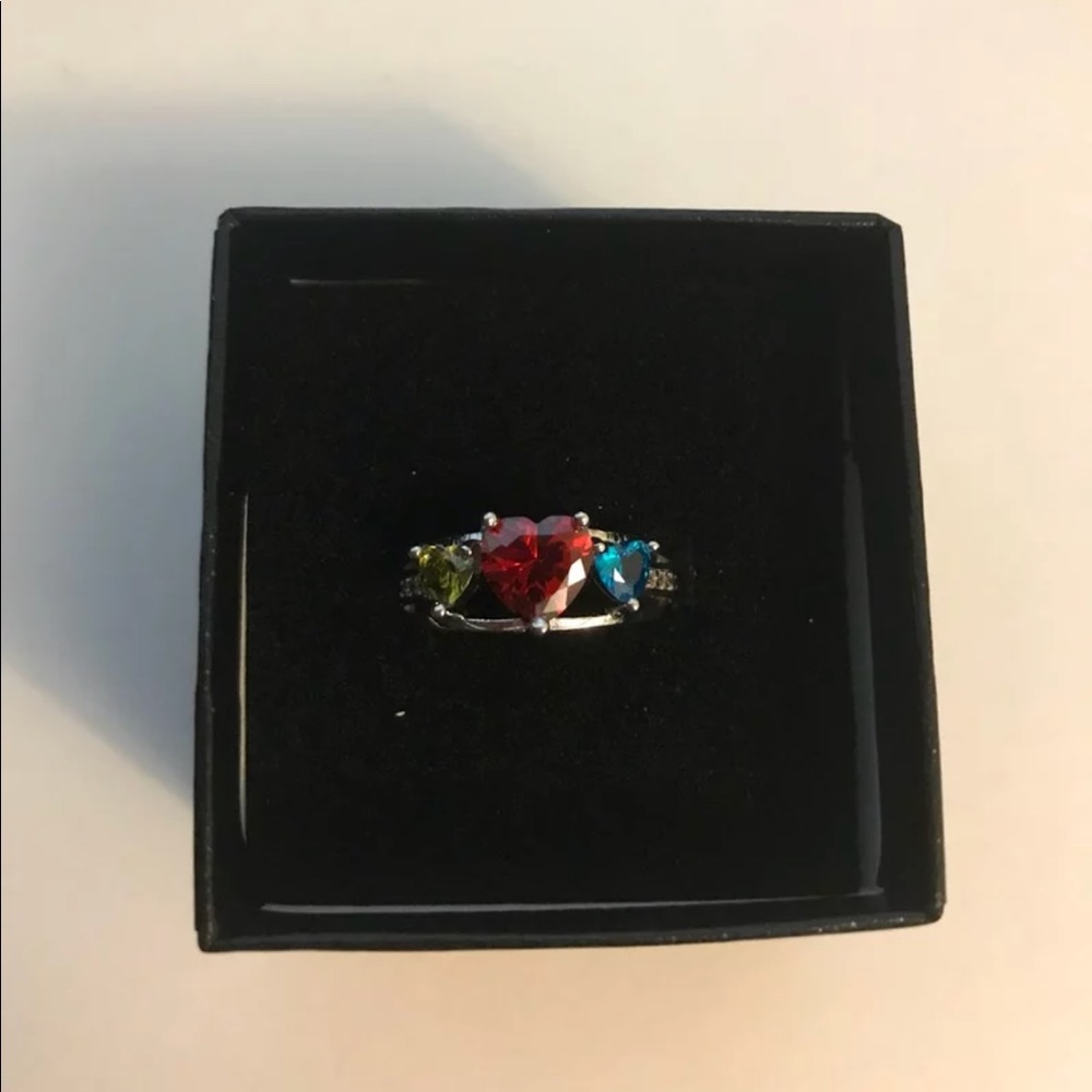 Heart Gemstone Ring SZ 6